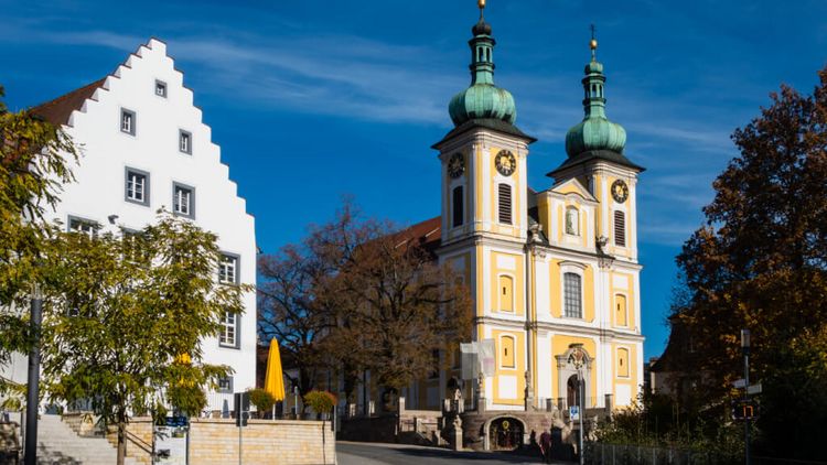 Kirche St. Johann im Stadtzentrum von Donaueschingen